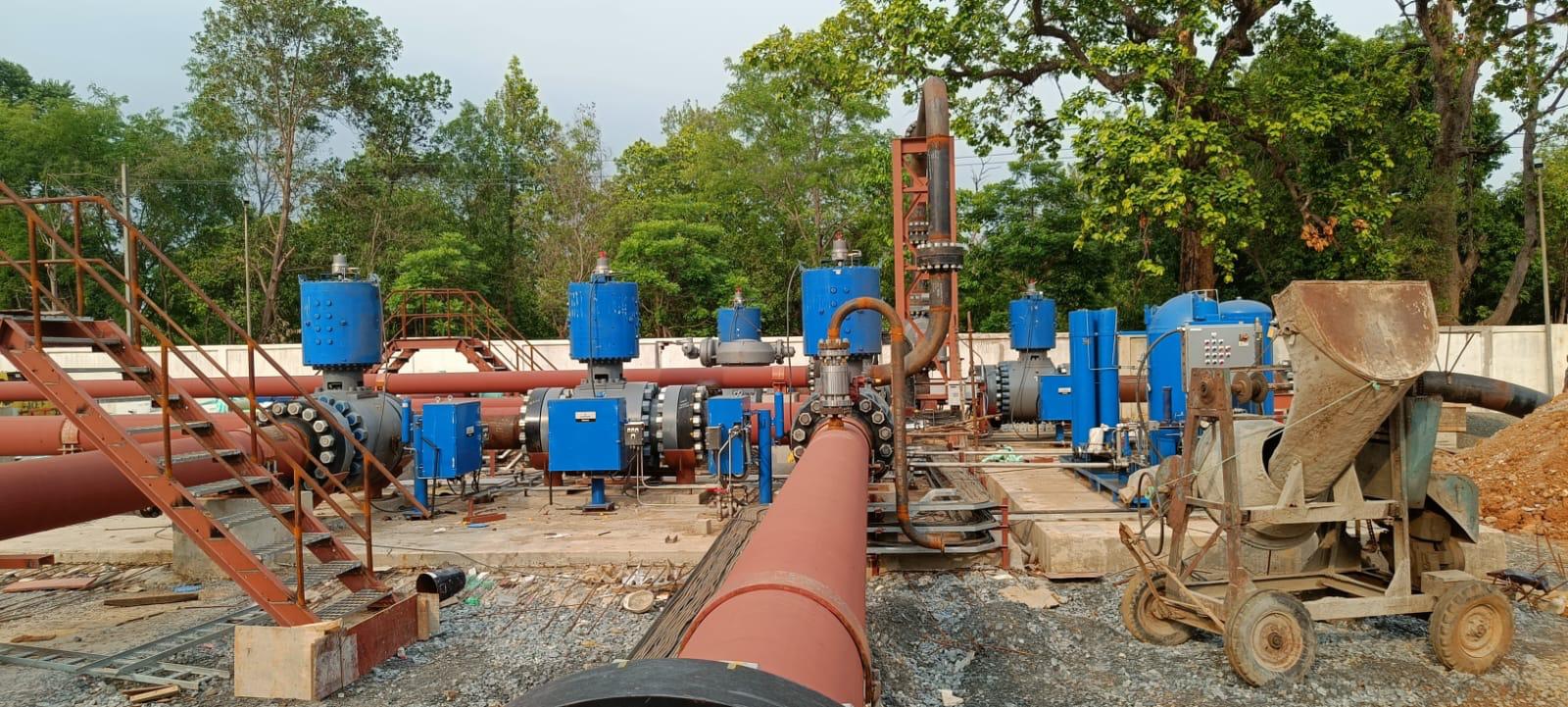 Valve station in the field