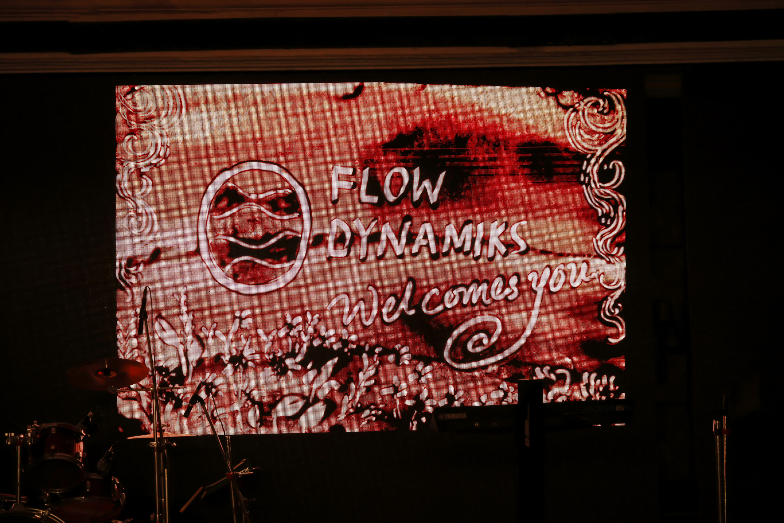 Sand art welcoming delegates to the symposium
